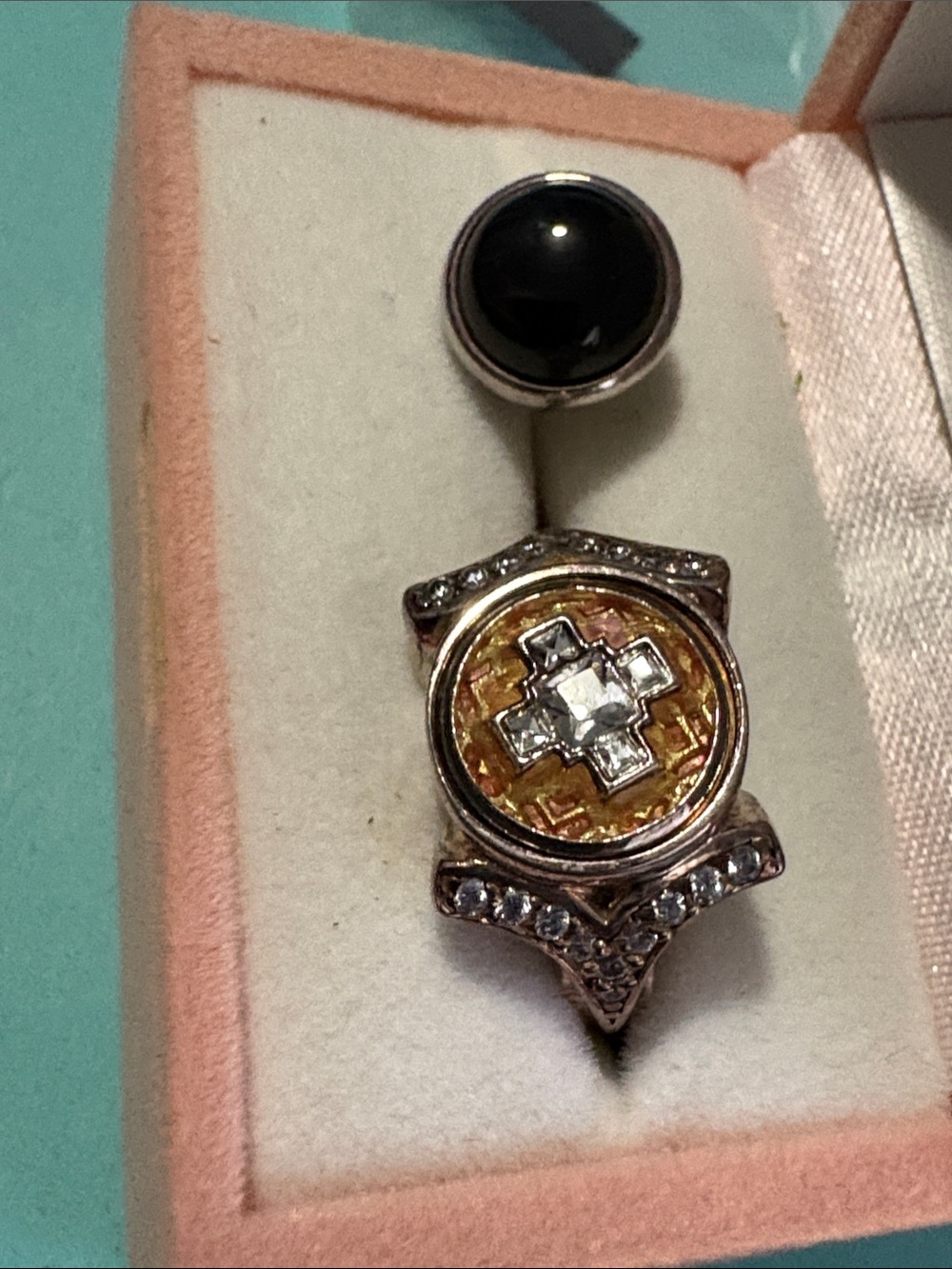 Sterling Silver Kameleon Brand Jewel Pop Ring Sz 8 Extra Pop. 14A.